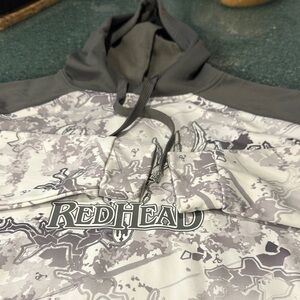 RedHead Gray and White Camouflage Hoodie